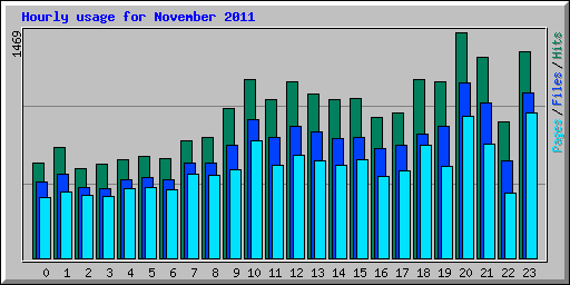 Hourly usage for November 2011