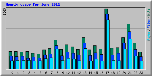 Hourly usage for June 2012