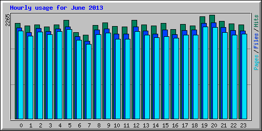 Hourly usage for June 2013