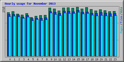 Hourly usage for November 2013