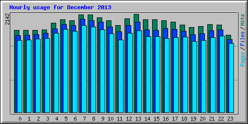 Hourly usage for December 2013